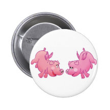 Flying pigs in love! buttons
