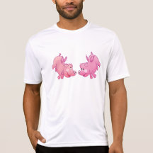 Flying pigs in love! tee shirts