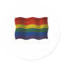 Flying Rainbow pride flag Ronde Sticker