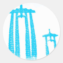 flying round sticker