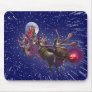 Flying Santa Claus & Rudolph, Red Nosed Reindeer Mouse Mats