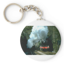 Flying Scotsman caught between tunnels at Barons W Keychains