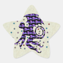 Flying Skull Monkey Star Sticker