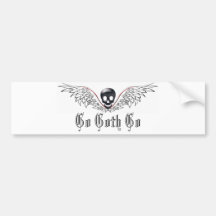 Flying Skull Sticker Bumper Sticker