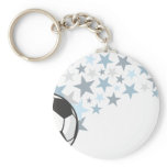 Flying Soccer ball with Stars Keychains