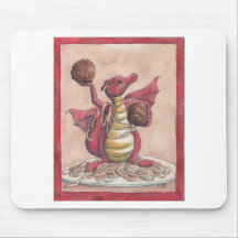 Flying Spaghetti Dragon Mousepads
