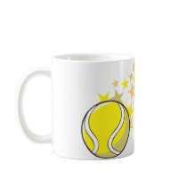 Flying Tennis Ball with Stars Mug