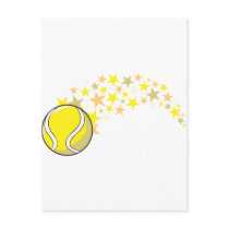 Flying Tennis Ball with Stars Post Cards