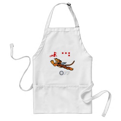 Flying Tigers WWII Nose Art Aprons by curious_inkling