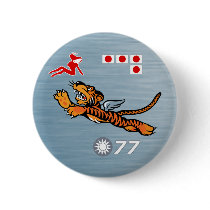 Flying Tigers WWII Nose Art Pinback Button