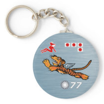 Flying Tigers WWII Nose Art Key Chain