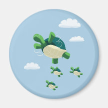 Flying turtle magnets