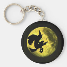 Flying Witch Halloween Keychain