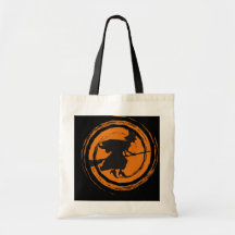 Flying Witch Trick or Treat Bag