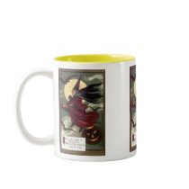 Flying Witch Vintage Halloween Mugs, Steins