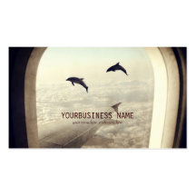 Flying with Dolphins Business Card Template