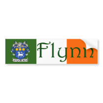 Flynn Coat of Arms Flag Bumper Sticker