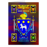 FLYNN FAMILY COAT OF ARMS CREST AND SHIELD CARD