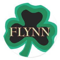 Flynn Family Name Round Stickers