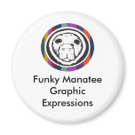 FM logo tagline Button Fridge Magnet