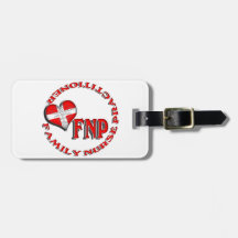 FNP FAMILY NURSE PRACTIIONER MEDICAL LOGO TRAVEL BAG TAG