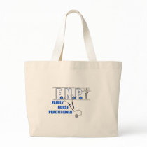 FNP  LOGO  STETHOSCOPE FAMILY NURSE PRACTITIONER TOTE BAGS