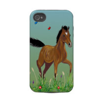 Foal and Butterfies iPhone 4 Case-Mate Case