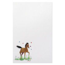 Foal and Butterflies Stationary Stationery Design