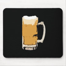 Foamy Mug Of Beer Pop Art Mouse Pads