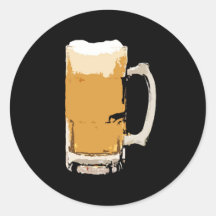Foamy Mug Of Beer Pop Art Stickers