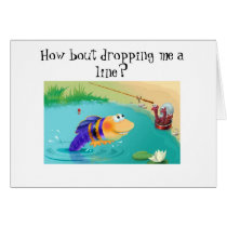 FOC06672, How bout dropping me a line? Greeting Cards