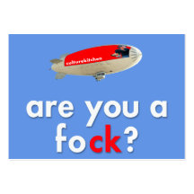 fock blimp mini-note card business cards