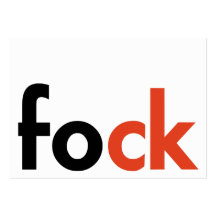fock white mini-notecard business card