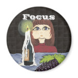 Focus on Candle Work Cutie Magnet