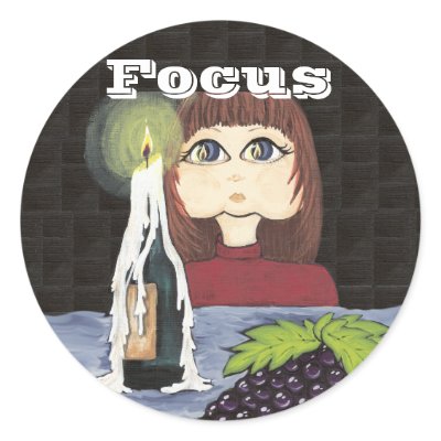 Focus on Candle Work Sticker by Quantum_Art_Nerd