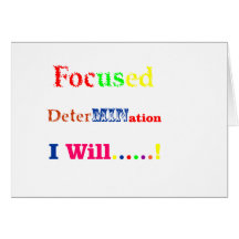 Focused Determination Rainbow Card