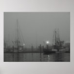 Fog and Boats Poster