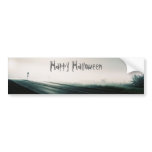 Foggy highway halloween bumper sticker