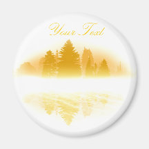 Foggy Lake Refrigerator Magnets