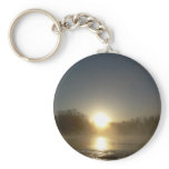 Foggy Mississippi river Sunrise Keychain