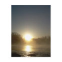 Foggy Mississippi river Sunrise postcards
