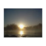 Foggy Mississippi river Sunrise Post Cards