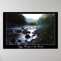 Foggy Morning on the Stream Posters