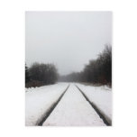 Foggy Train Tracks Postcard