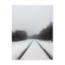 Foggy Train Tracks Postcard