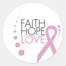 Foi, espoir, amour - appui de cancer du sein autocollants