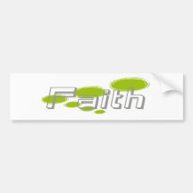 Foi Moderne ronds verts en V Bumper Stickers