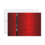 Foil Damask Red  Reply Card invitations