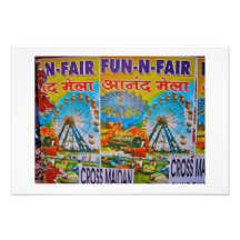 Foire d'amusement Publicité-Mumbai (Bombay) Inde Photos D’art