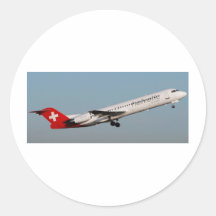 FOKKER 100 ROUND STICKER